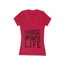 Load image into Gallery viewer, Women's Jersey Short Sleeve Deep V-Neck Tee