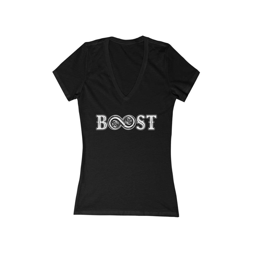 Women's Jersey Short Sleeve Deep V-Neck Tee